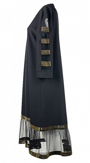 Платье женское с сетчатыми вставками 250908, размер 48, 50, 52, 54