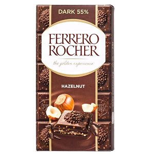 Шоколад FERRERO ROCHER DARK 55% Hazelnut 90 г