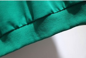 Свитшот женский, с надписью Transfote", цвет зеленый