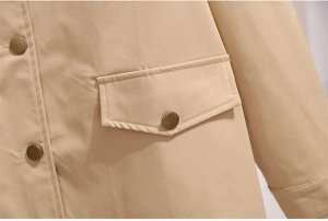 Куртка женская классический прямого кроя, цвет бежевый