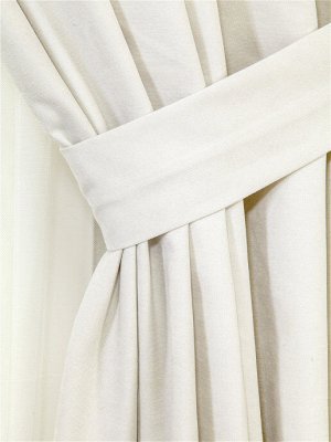 Швейный цех "Маруся" Шторы КАНВАС (эффект замши) цвет МОЛОКО: 2 шторы по 200 см