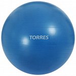 Фитбол TORRES, AL121155BL, диаметр 55 см, эластичный ПВХ, с защитой от взрыва, с насосом, цвет голубой