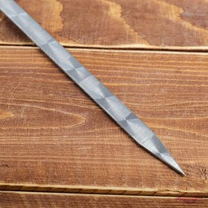 Шампур узбекский для шашлыка, с деревянной ручкой, с узором, 60 см, сталь - 2 мм