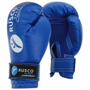 Набор боксёрский для начинающих RuscoSport: мешок, перчатки, 6 унций, цвет чёрный/синий
