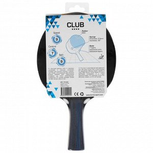 Ракетка для настольного тенниса Torres Club 4, для тренировок, накладка 2,0 мм, коническая ручка