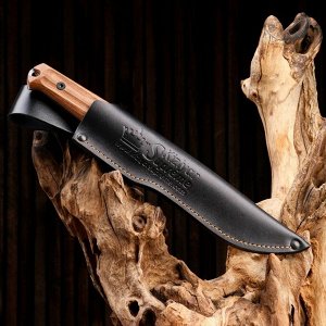 Нож охотничий "Дельта" с ножнами, сталь - 420HC, рукоять - дерево