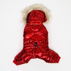 Комбинезон "Девочка" с утяжкой, размер 10 (ДС 25 см, ОГ 34 см, ОШ 24 см), красный
