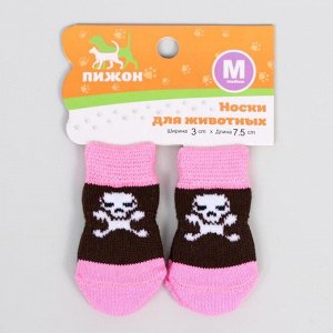 Носки нескользящие "Пиратские", M (3/4 * 7 см), набор 4 шт