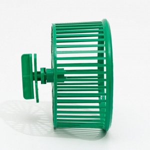 Колесо для грызунов пластиковое, без подставки, 9 см, зеленый микс