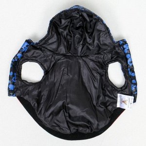 Курточка для собак "Пятнашки", размер 3 (ДС 28,ОШ 30, ОГ 42 см), синяя