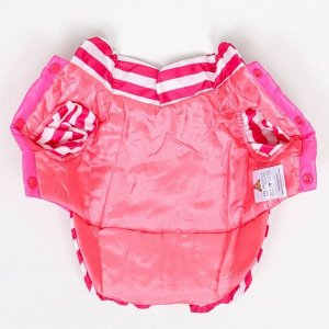 СИМА-ЛЕНД Курточка для собак с воланами, размер 5 (ДС 39,ОШ 38, ОГ 49 см), розовая