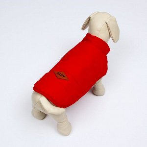 Куртка для собак, XL (ДС 39 см, ОШ 49 см, ОГ 49 см), красная