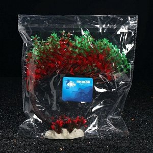 Композиция с растениями искусственными для аквариума, 23 х 23 см