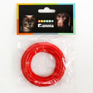 Игрушка для собак Gamma "Кольцо резное малое", каучук, 8,5 см, микс цветов