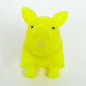 Игрушка пищащая "Маленький поросенок" для собак, 9 см, жёлтая