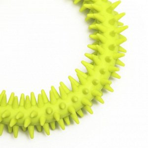 Игрушка для собак "Кольцо с шипами", 12,5 см, салатовая