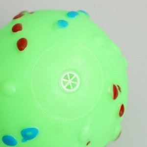 Игрушка пищащая "Мяч Джим" для собак, 6 см, зеленый