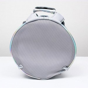 Рюкзак круглый  для переноски животных, прозрачный, 26 см, серый