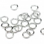 Кольцо соединительное 6*1мм, серебристое 2грамма (около 18шт.)