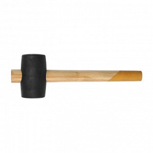 Киянка ТУНДРА, 340 г, деревянная рукоятка, черная резина, 50 мм