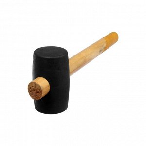 Киянка ТУНДРА, 340 г, деревянная рукоятка, черная резина, 50 мм