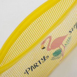 Косметичка с застежкой зип-лок, цвет жёлтый
