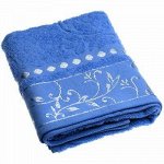 Полотенце махровое 50х90см, гладкокрашенное, 375г/м2, небесн