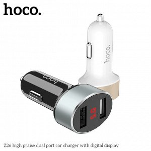 NEW ! Автомобильное зарядное устройство HOCO Z26 high praise, 2*USB, 2.1A