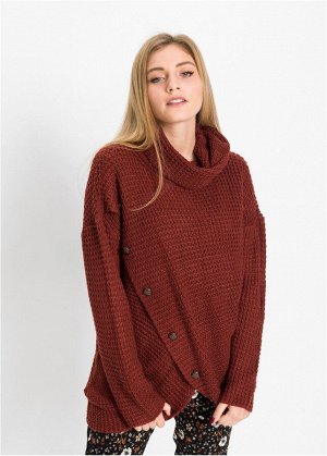 Пуловер асимметрич |черный