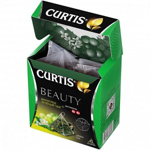 Чай зеленый Curtis "Beauty", с добавками, 15 пирамидок