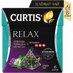 Чай зеленый Curtis &quot;Relax&quot;, с добавками, 15 пирамидок