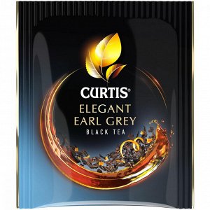 Чай черный Curtis "Elegant Earl Grey", листовой с добавками, 100 сашетов