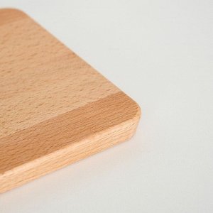 Разделочная доска деревянная "ПРОППМЭТТ", бук, 30x15 см