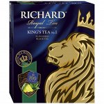 Чай Richard King&#039;s Tea №1 черный с ароматом лайма и мяты 100 пакетиков по 2 г