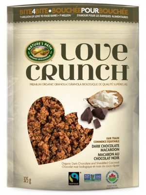 Love Crunch® Dark Chocolate Macaroon Органическая Премиум Гранола с темным шоколадом и кокосовой стружкой