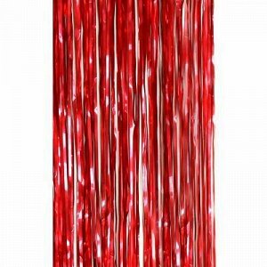 Мишура-дождик 10см, длина 1,5м, красный (Россия)