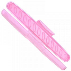 Футляр для зубной щетки пластмассовый 25см, розовый (Россия)