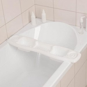 Полка на ванну Rambai, 74x17,5x7 см, цвет белый