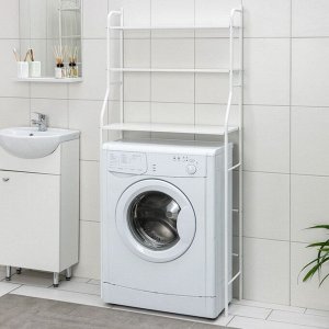 Стеллаж над стиральной машинкой, 68,5x156x26 см, белый