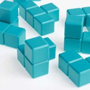 Игра головоломка «Синий куб», 7 объемных деталей