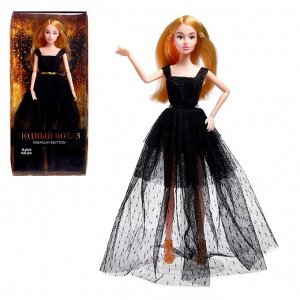 Кукла-модель шарнирная «Ксения - Модный показ» в черном платье