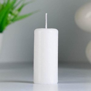 Набор свечей - цилиндров, 4х9 см, набор 3 шт, белая