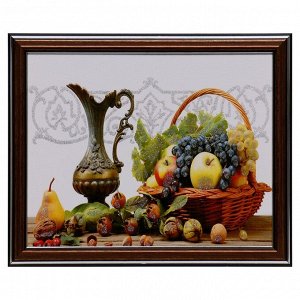 Картина "Натюрморт с фруктами" 20х25(23,5х28,5) см