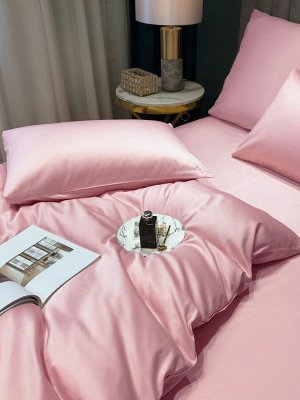 Комплект постельного белья САТИН PREMIUM цвет ФЛАМИНГО 1,5 спальный