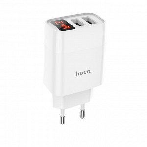 Сетевое Зарядное устройство HOCO C86A Illustrious 2*USB 2.4А  с дисплеем