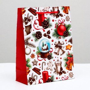 Пакет подарочный "Праздничное настроение", 18 х 24 х 8 см