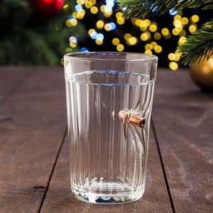 Гранёный стакан с пулей "Новый год", 250 мл