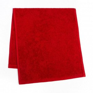 Полотенце в корзинке Экономь и Я "Дед Мороз" 30*60 см, цв. бордовый, 100%хл, 320 г/м2