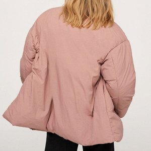 Женская куртка с воротником, цвет светло-розовый
