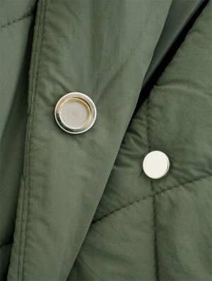 Женская стёганая куртка, цвет зелёный